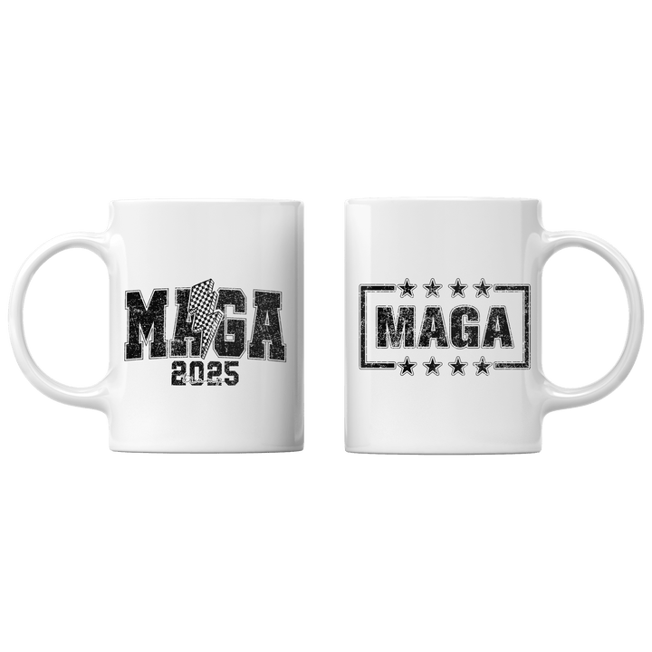 White MAGA Lightning Bolt Mug maga trump