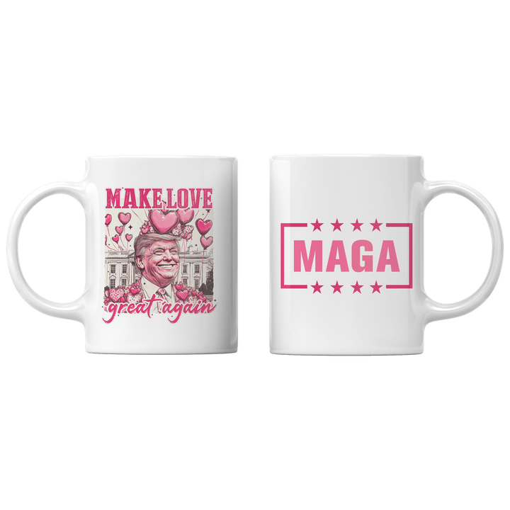 White Make Love Great Again Mug maga trump