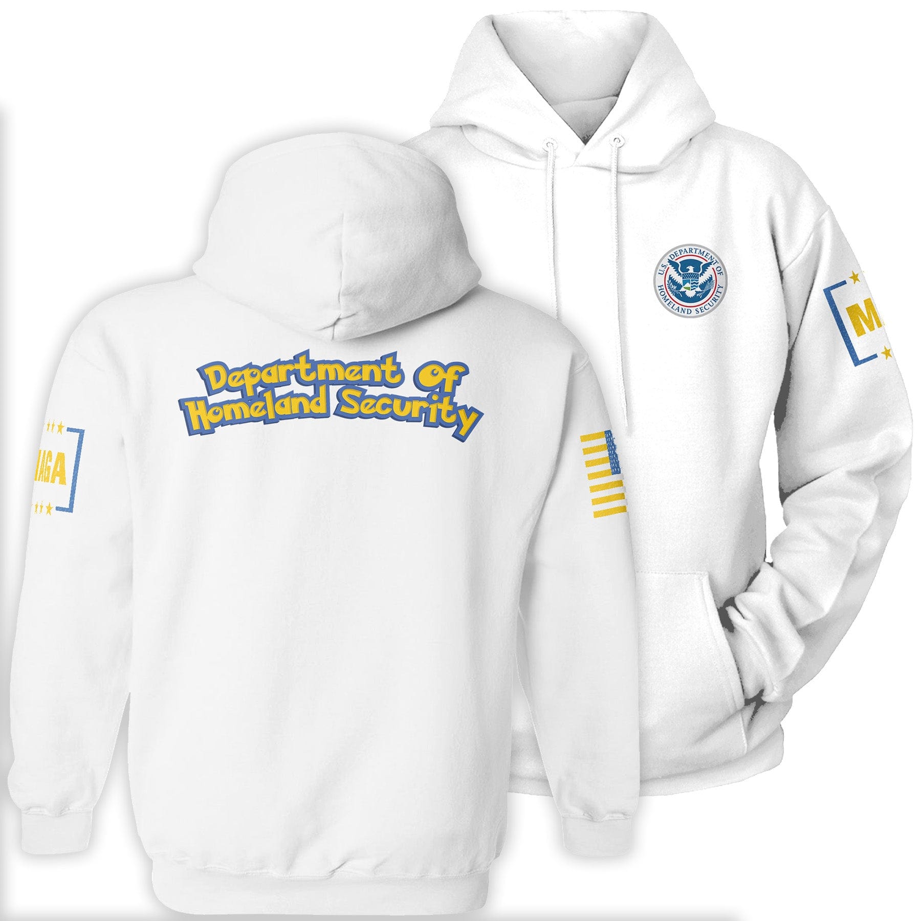 White / S Department of Homeland Security Hoodie maga trump