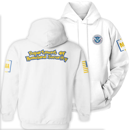 White / S Department of Homeland Security Hoodie maga trump