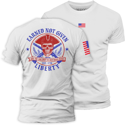 White / S Earned Not Given maga trump