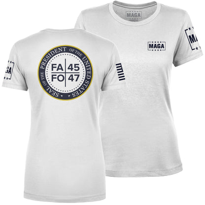 White / S FAFO 45/47 Ladies Tee maga trump