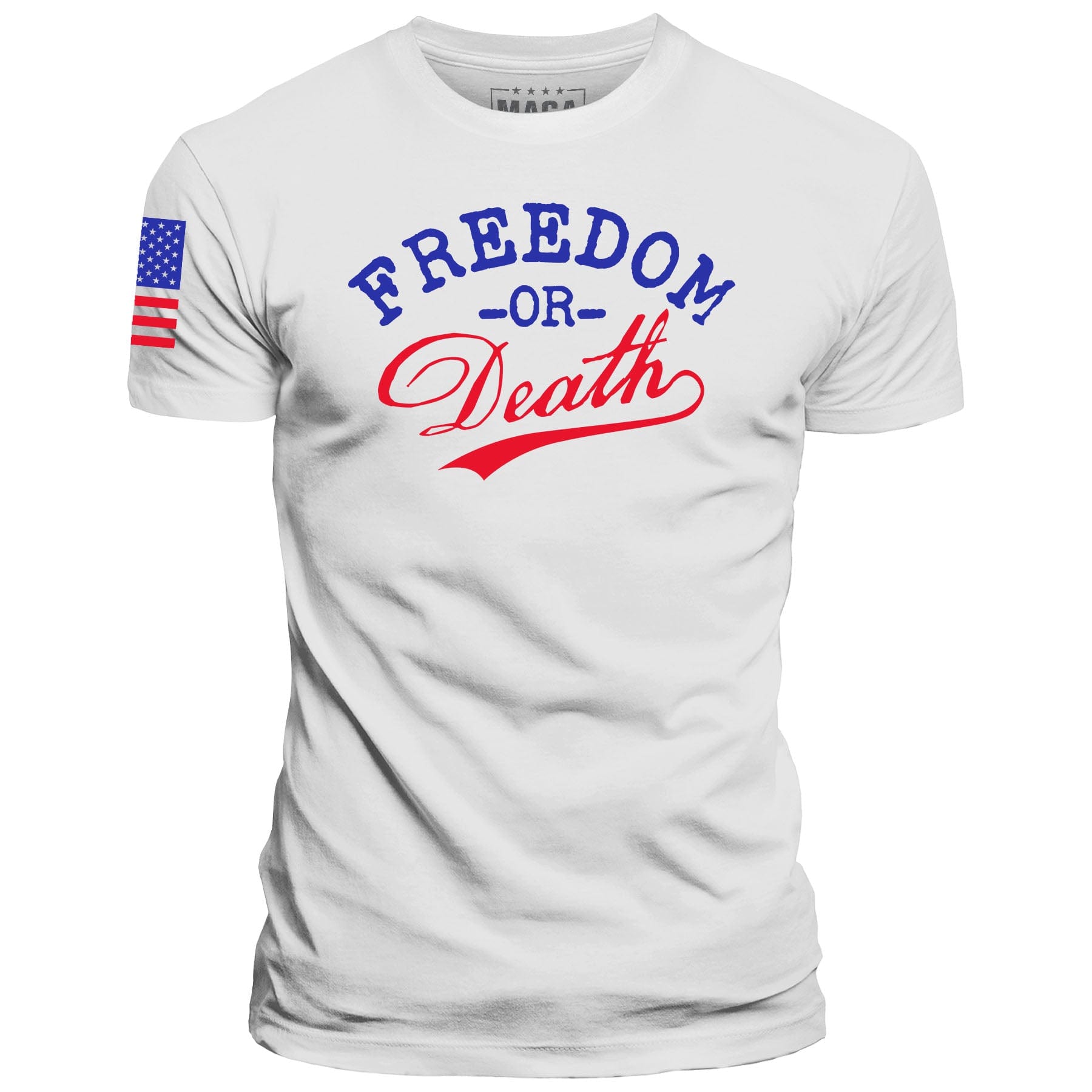 White / S Freedom or Death maga trump