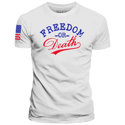 White / S Freedom or Death maga trump
