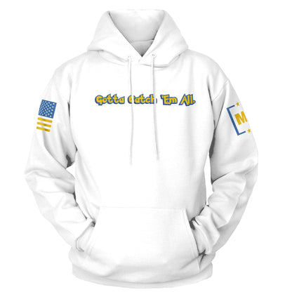 White / S Gotta Catch 'Em All Hoodie maga trump