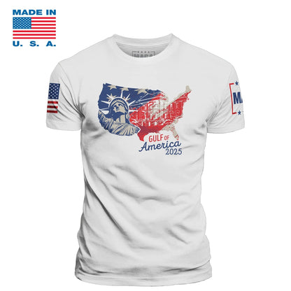 White / S Gulf of America 2025 v1 Made in the USA maga trump