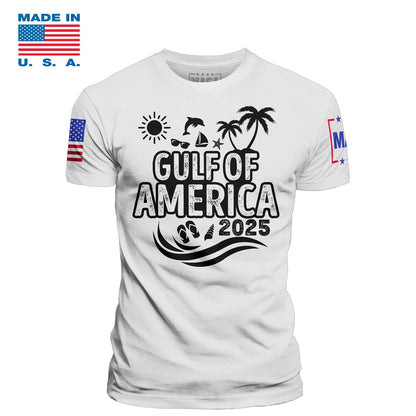 White / S Gulf of America 2025 v2 Made in the USA maga trump