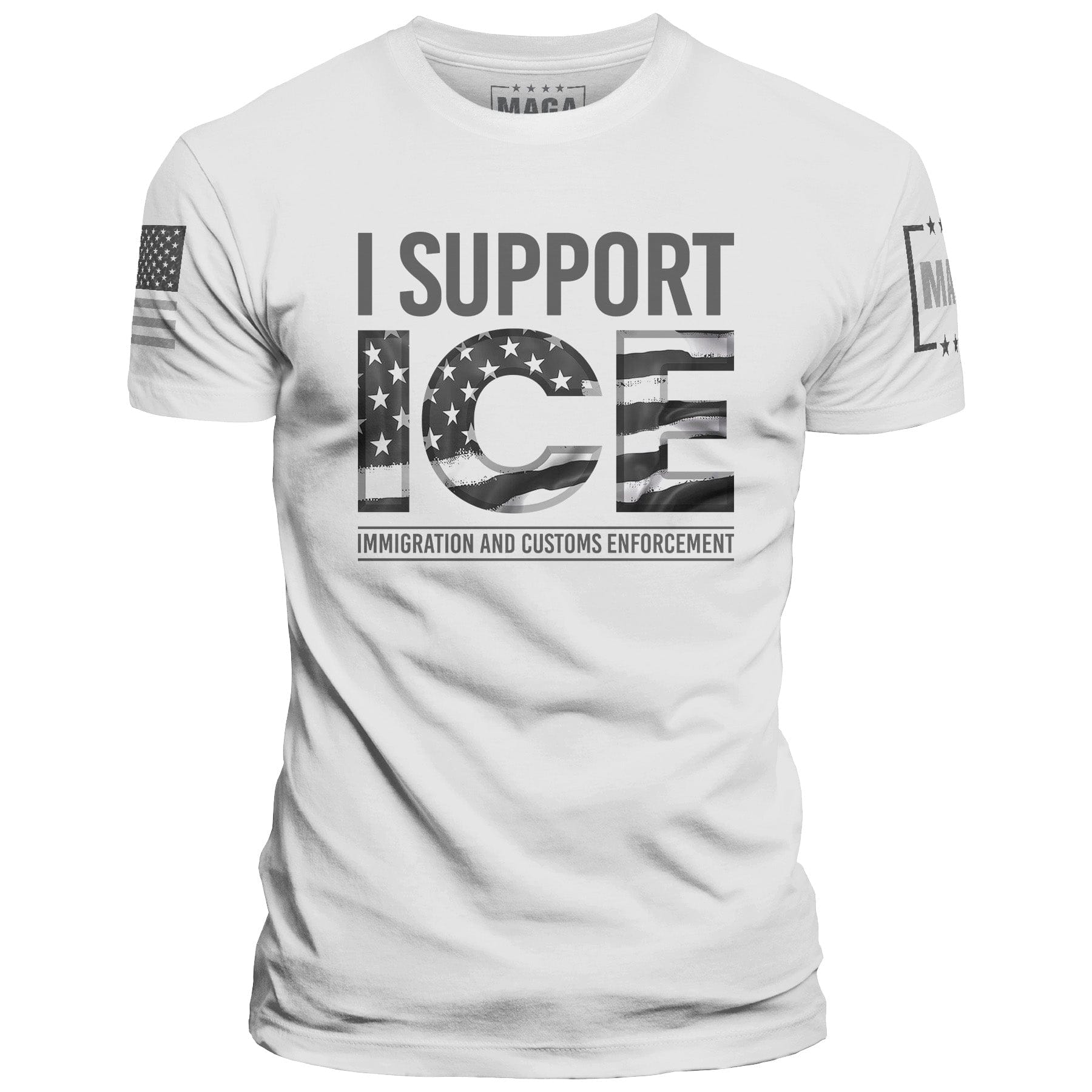White / S I Support ICE maga trump