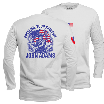 White / S Preserve Your Freedom Long Sleeve maga trump