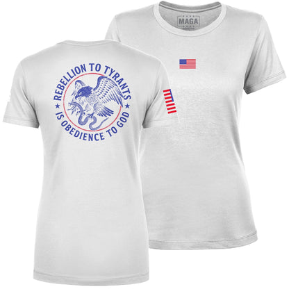 White / S Rebellion to Tyrants Ladies Tee maga trump