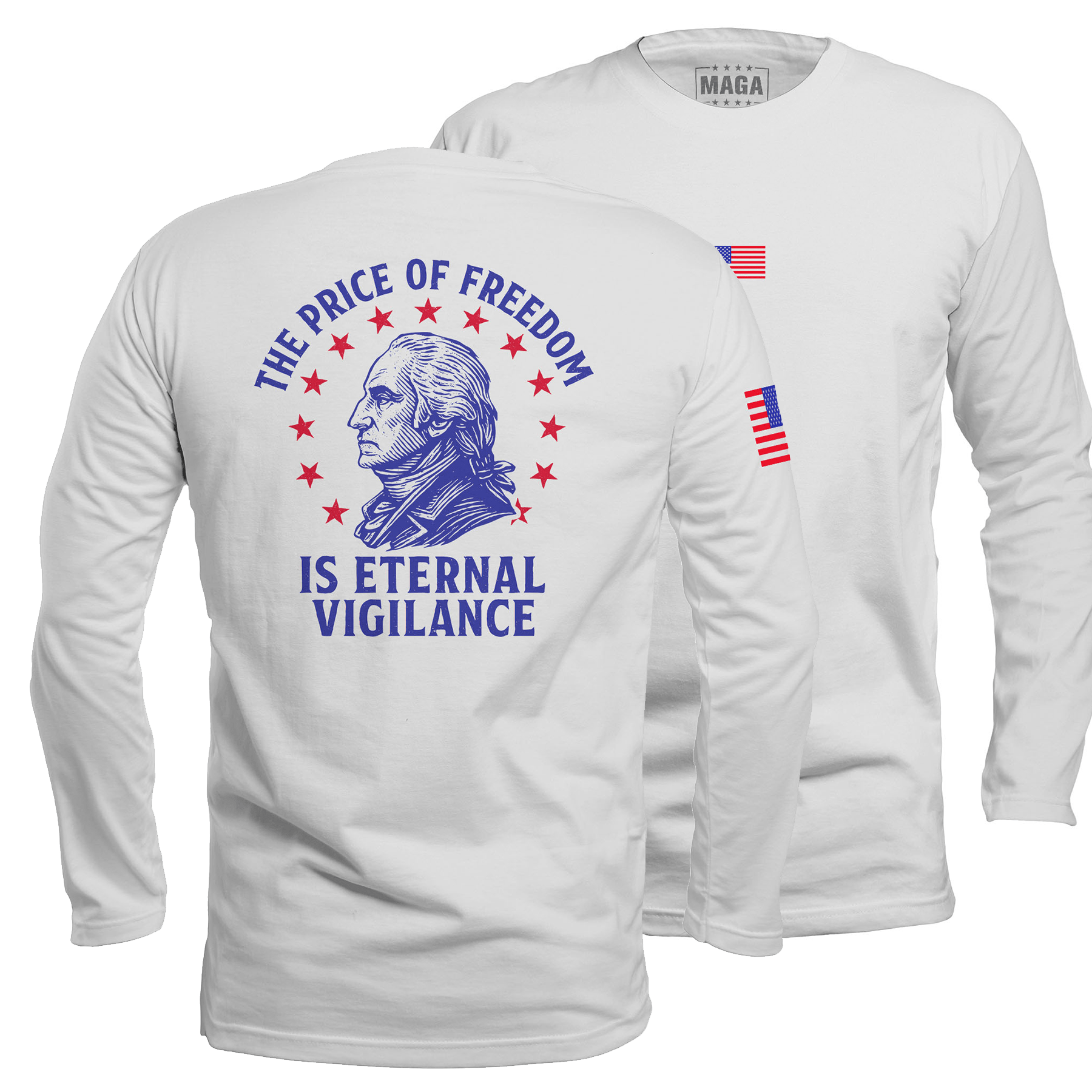 White / S The Price of Freedom Long Sleeve maga trump