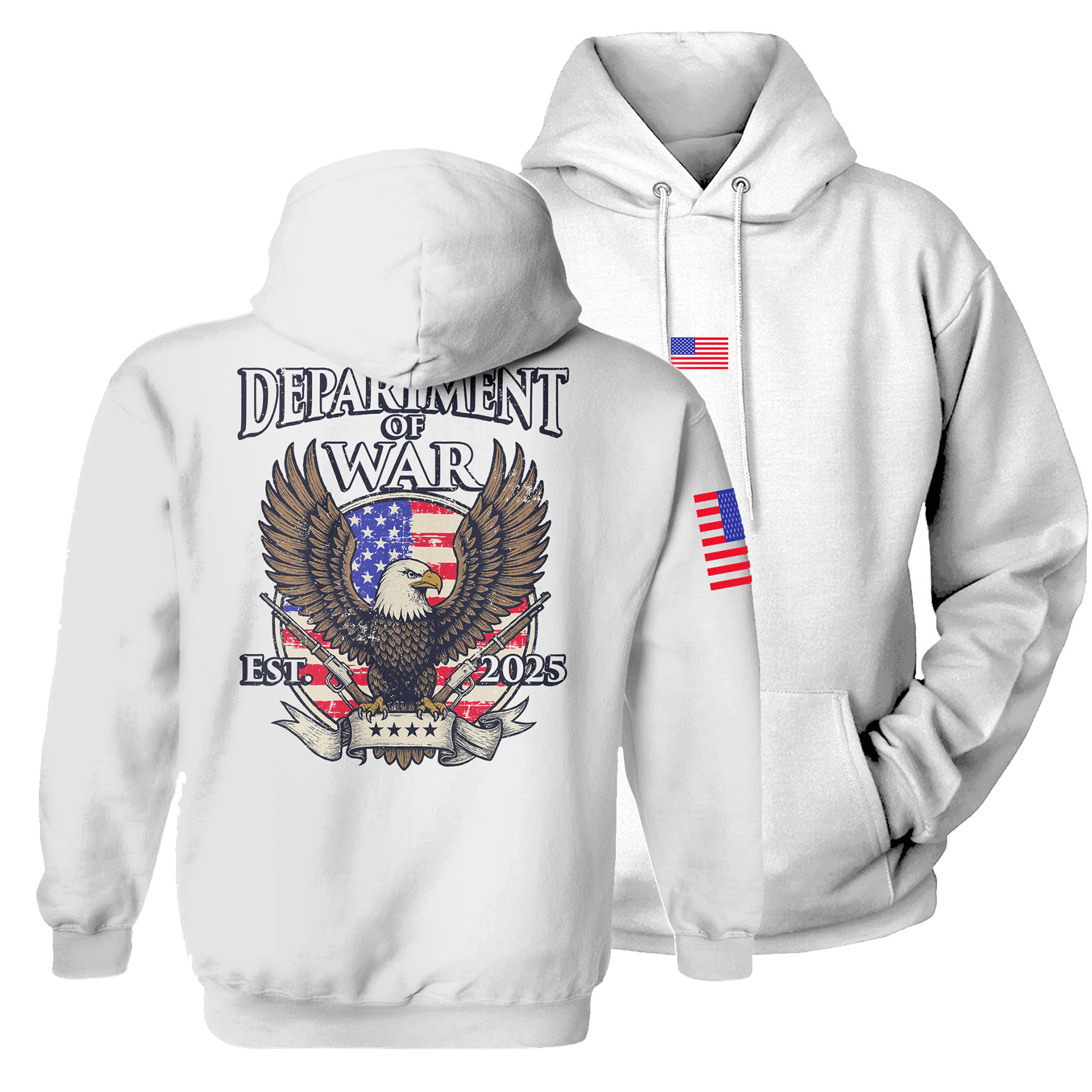 White / S The Return of the Department of War Hoodie maga trump