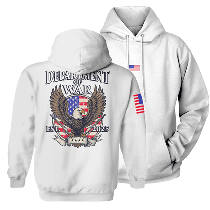 White / S The Return of the Department of War Hoodie maga trump