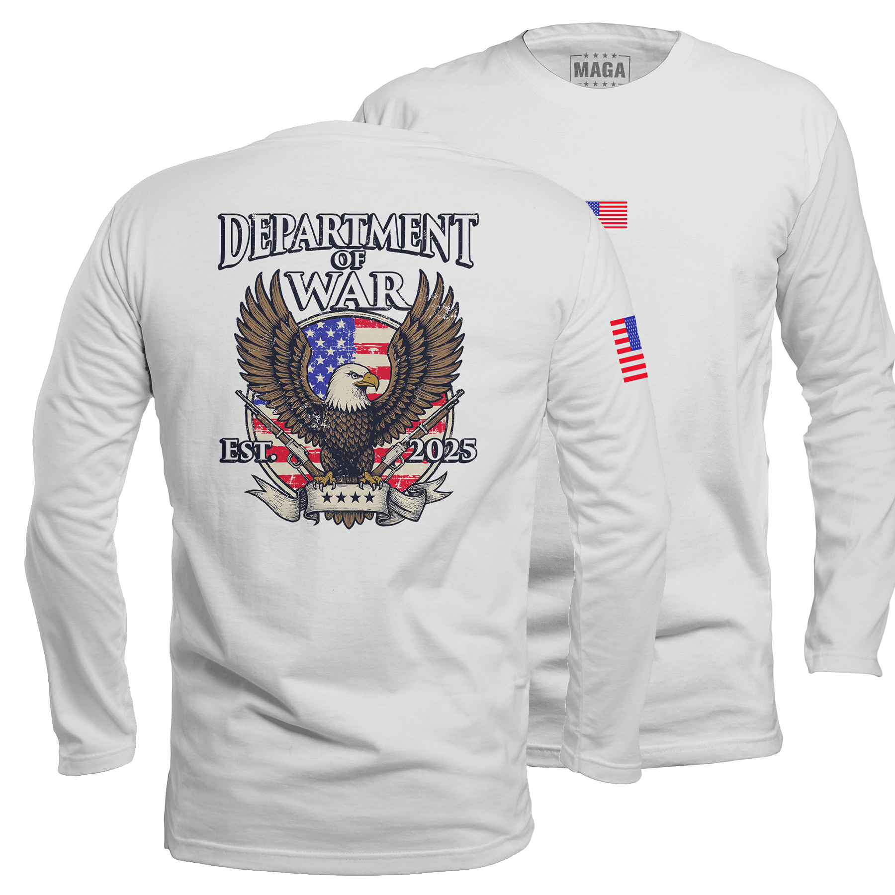 White / S The Return of the Department of War Long Sleeve maga trump