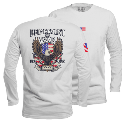 White / S The Return of the Department of War Long Sleeve maga trump