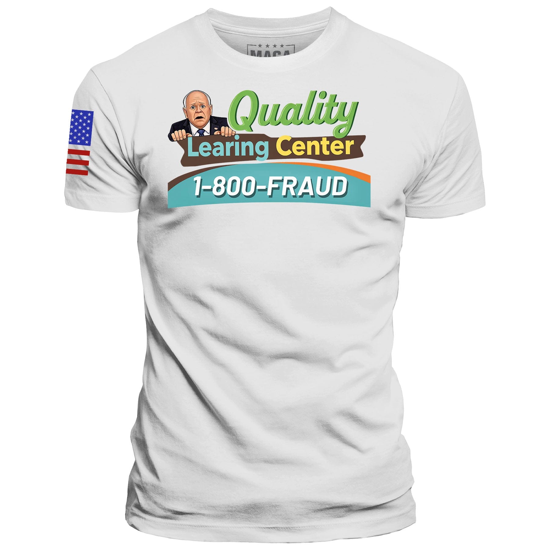 White / S Tim Walz's Learing Center maga trump