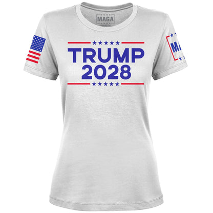 White / S Trump 2028 Ladies Tee maga trump