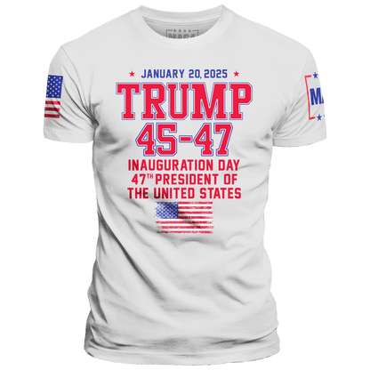 White / S TRUMP 45-47 maga trump