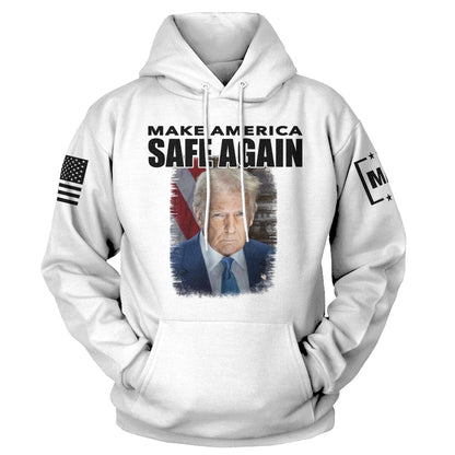 White / S TRUMP - MAKE AMERICA SAFE AGAIN Hoodie maga trump