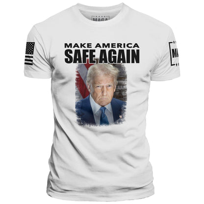 White / S TRUMP - MAKE AMERICA SAFE AGAIN maga trump