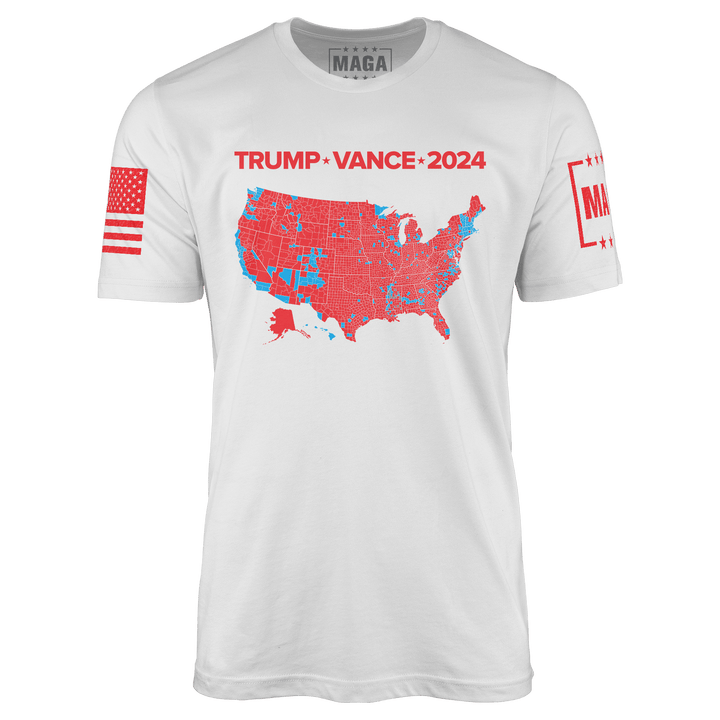 White / S Trump Vance 2024 Electoral Map - Moisture Wicking T-shirt maga trump