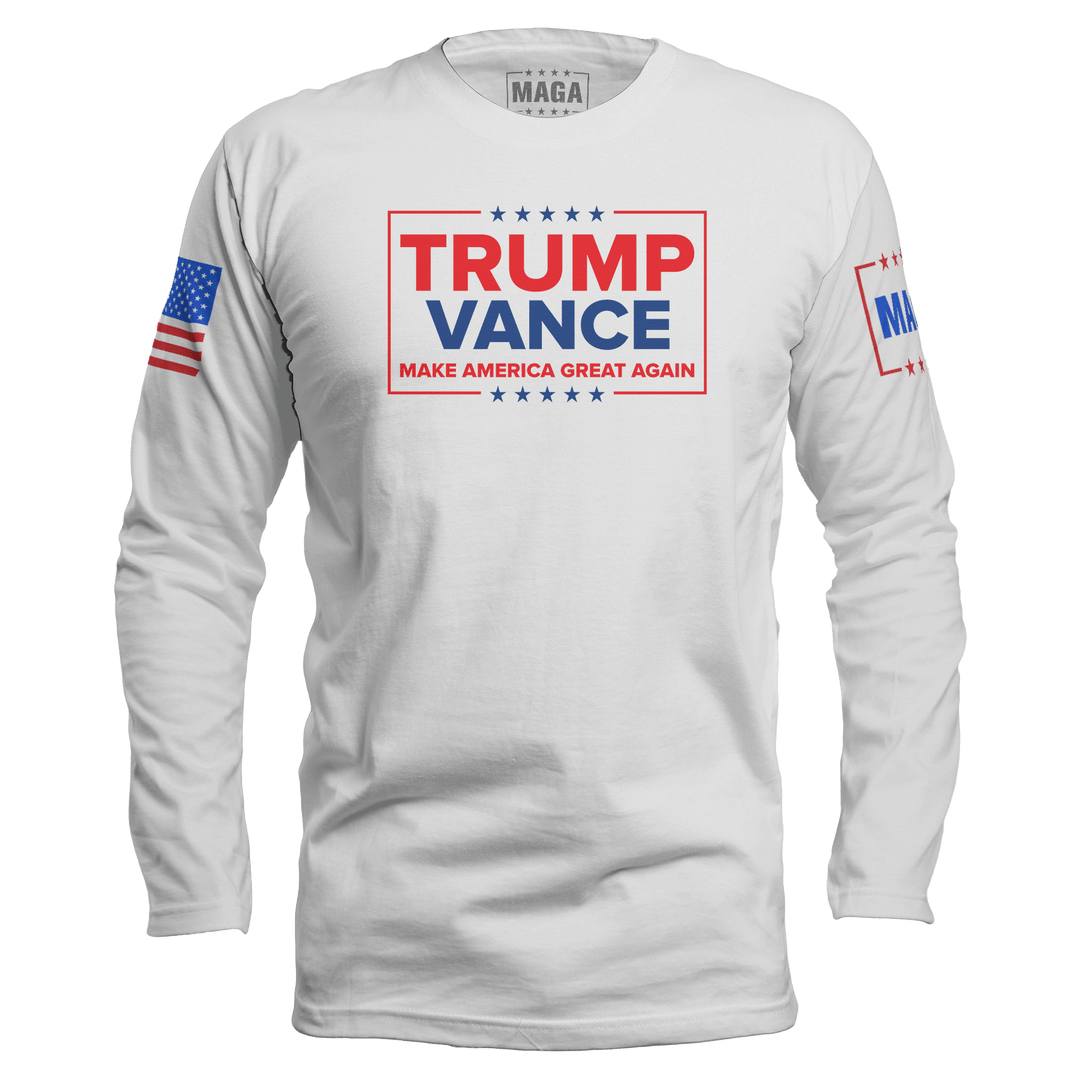 White / S Trump Vance - MAGA Long Sleeve maga trump