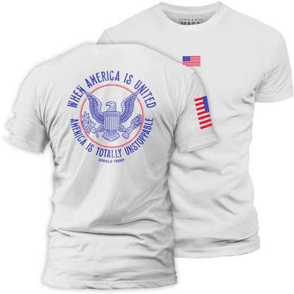 White / S When America is United maga trump