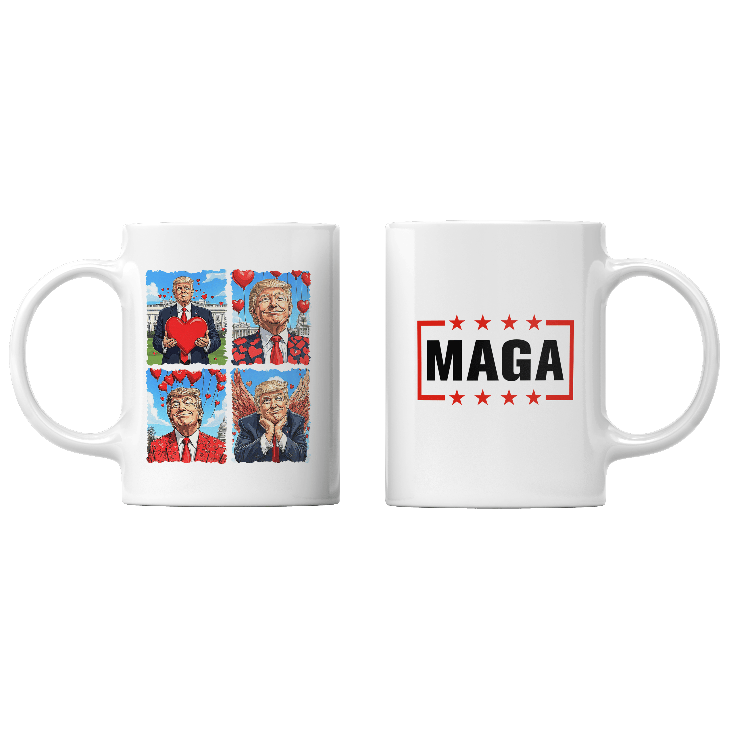 White Trump 4 You Mug maga trump