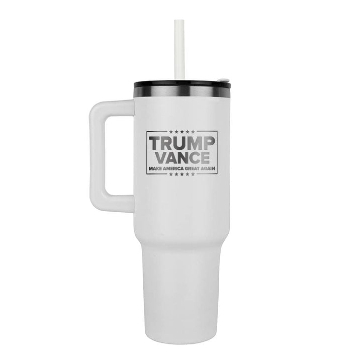 White Trump Vance 40oz Tumbler maga trump