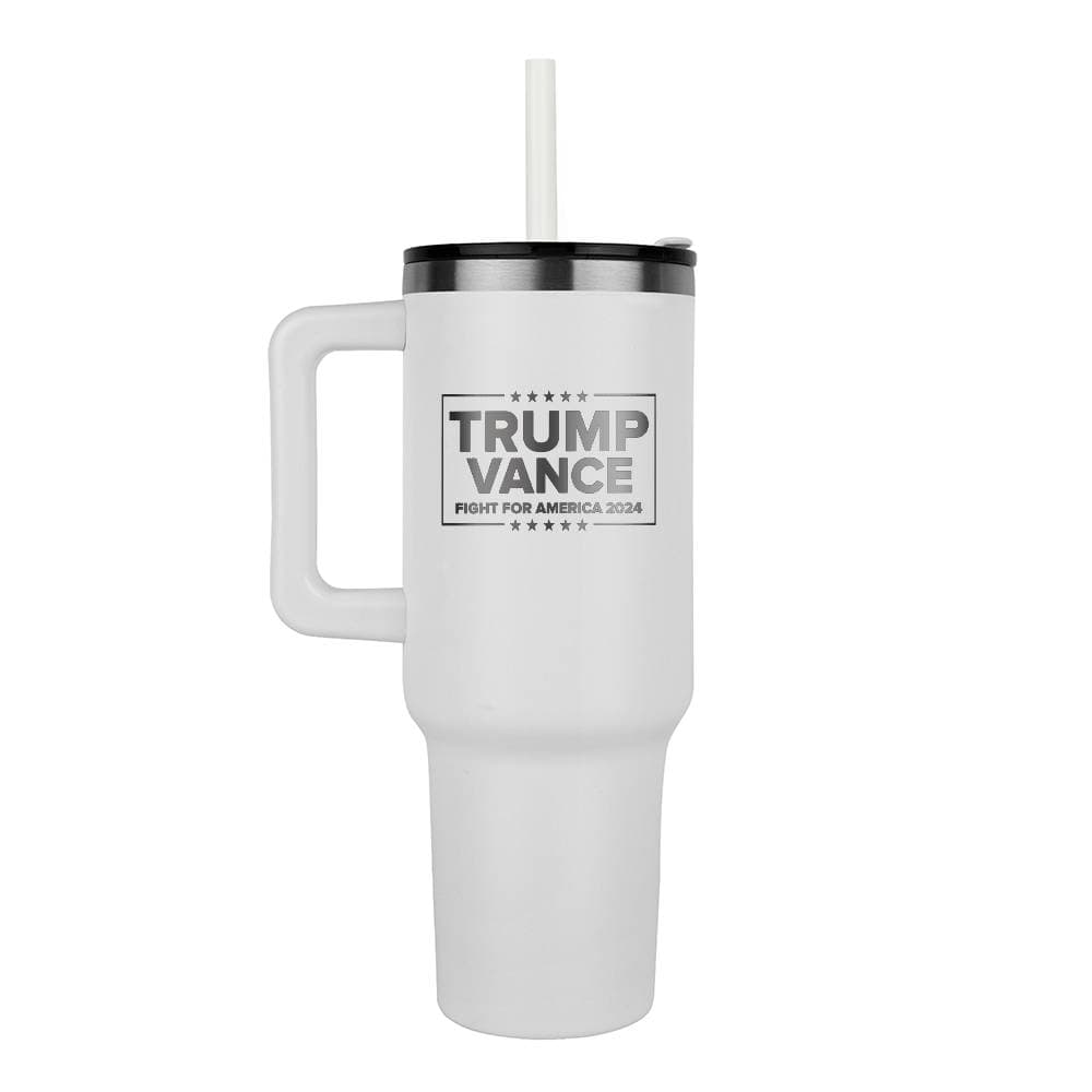 White Trump Vance Fight 40oz Tumbler maga trump