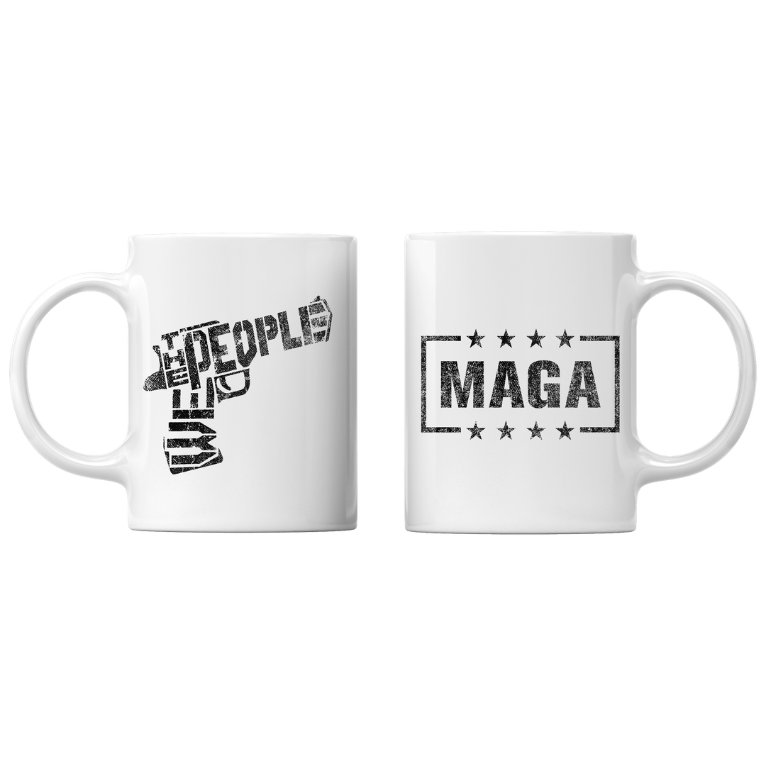 White We The People Coffee Mug maga trump