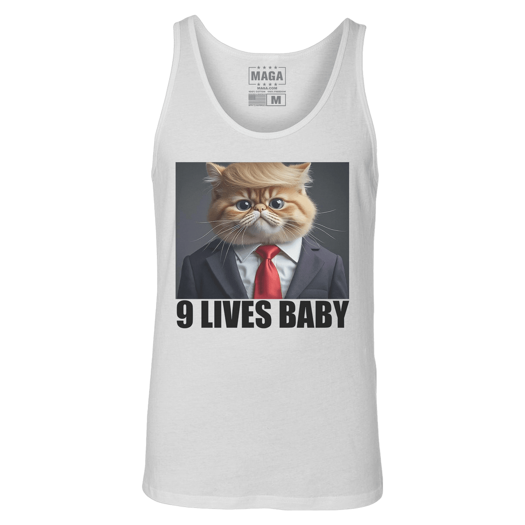 White / XS 9 Lives Baby Tank Top maga trump