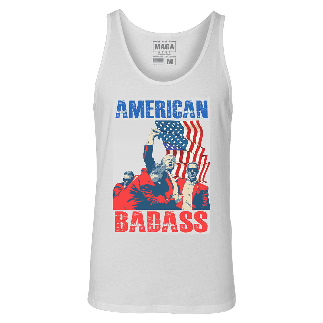 White / XS American Badass Tank Top maga trump