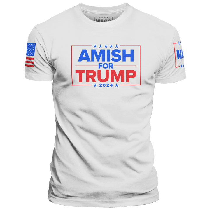 White / XS Amish For Trump 2024 maga trump