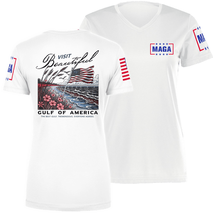 White / XS Beautiful Gulf of America Ladies Tee maga trump
