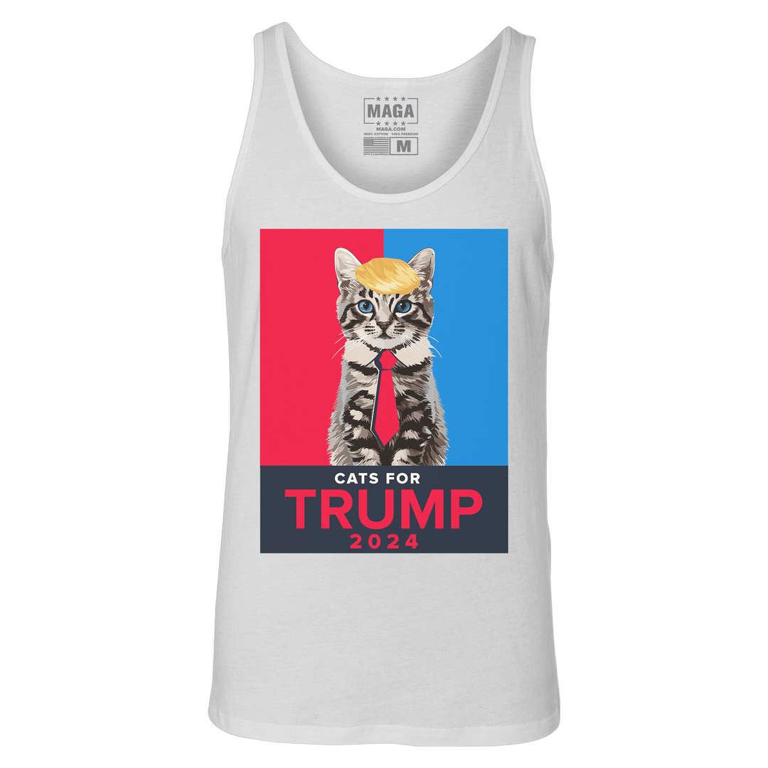 White / XS Cats For Trump 2024 Tank Top maga trump