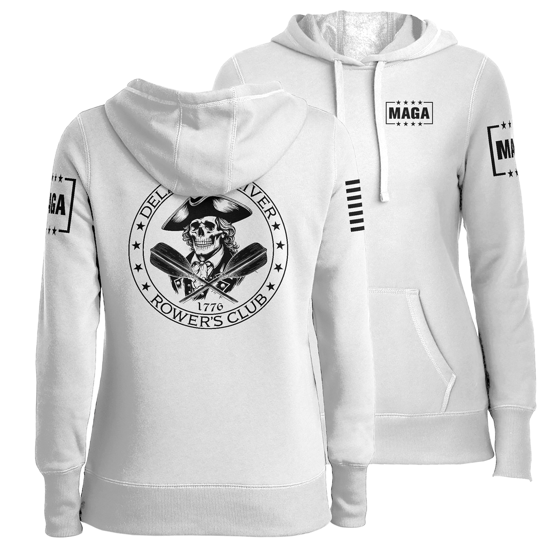 White / XS Delaware River Rowers Club Ladies Hoodie maga trump