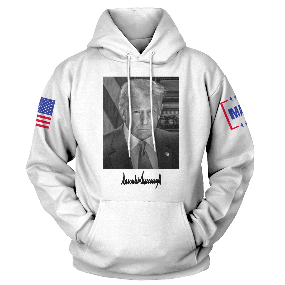 White / XS DJT 2025 v2 Hoodie maga trump