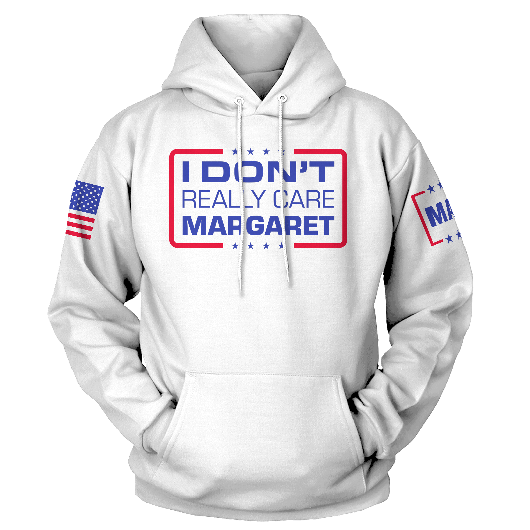 White / XS I Don't Really Care Margaret Hoodie maga trump