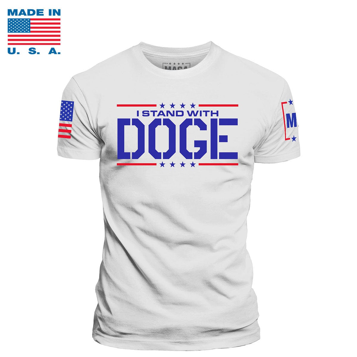 White / XS I Stand With DOGE Made in the USA maga trump