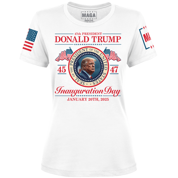 White / XS Inauguration Day Ladies Tee maga trump