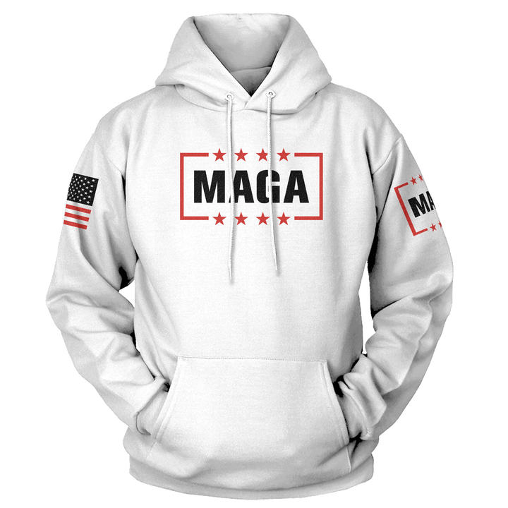 White / XS MAGA Hoodie maga trump