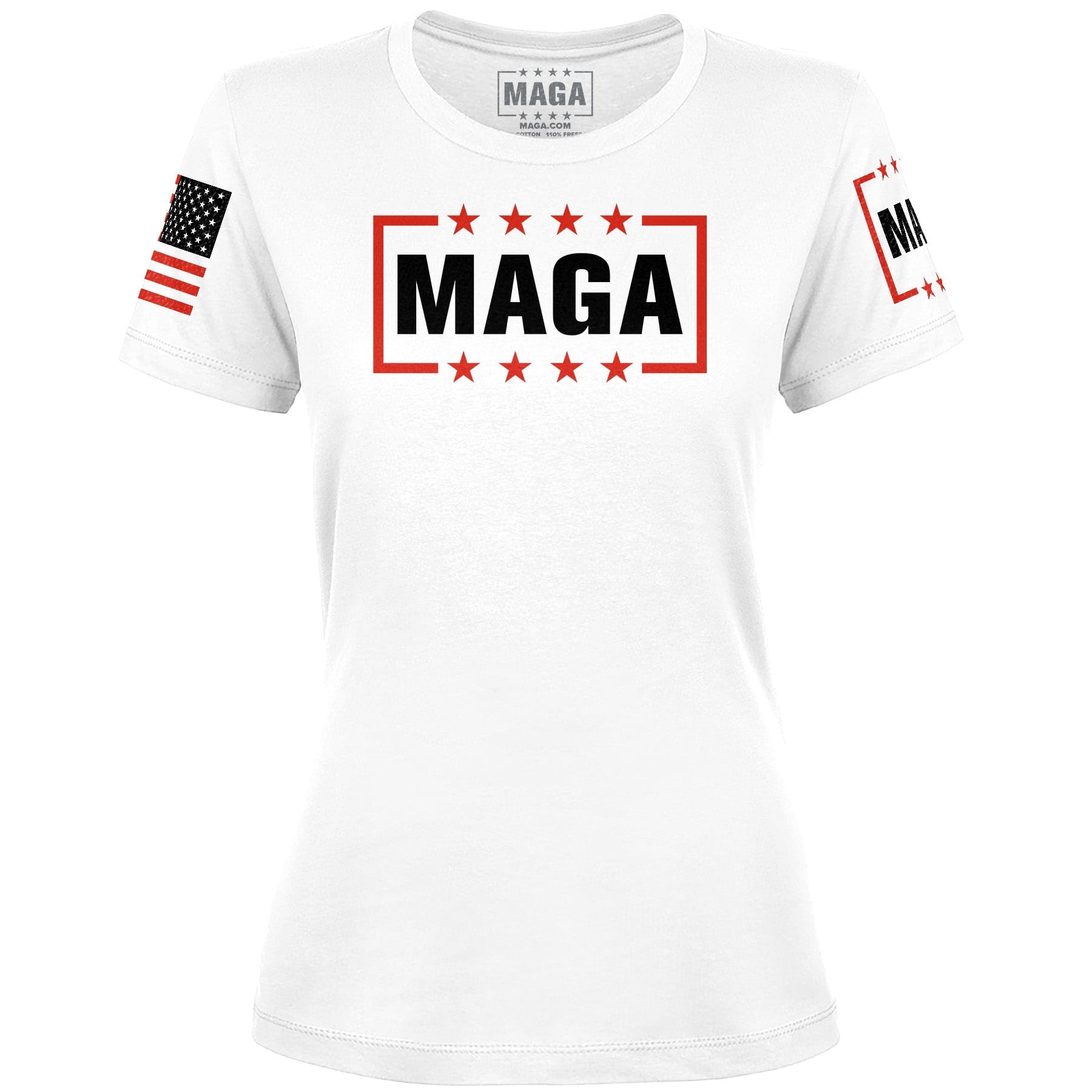 White / XS MAGA Logo Ladies Tee maga trump