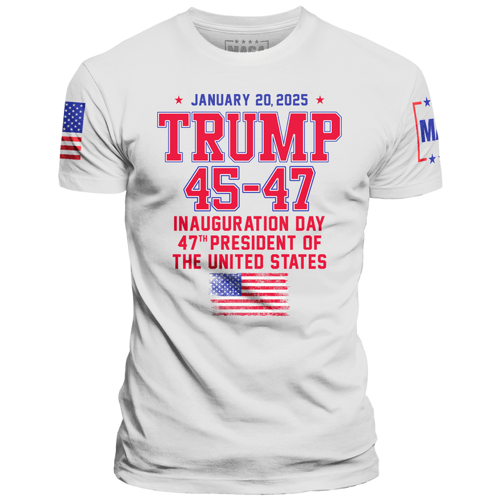 White / XS TRUMP 45-47 maga trump