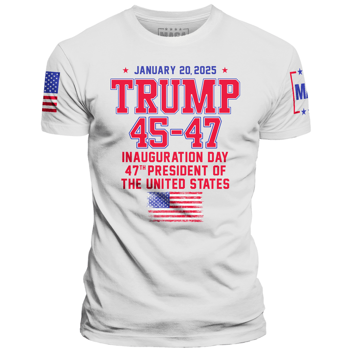 White / XS TRUMP 45-47 maga trump