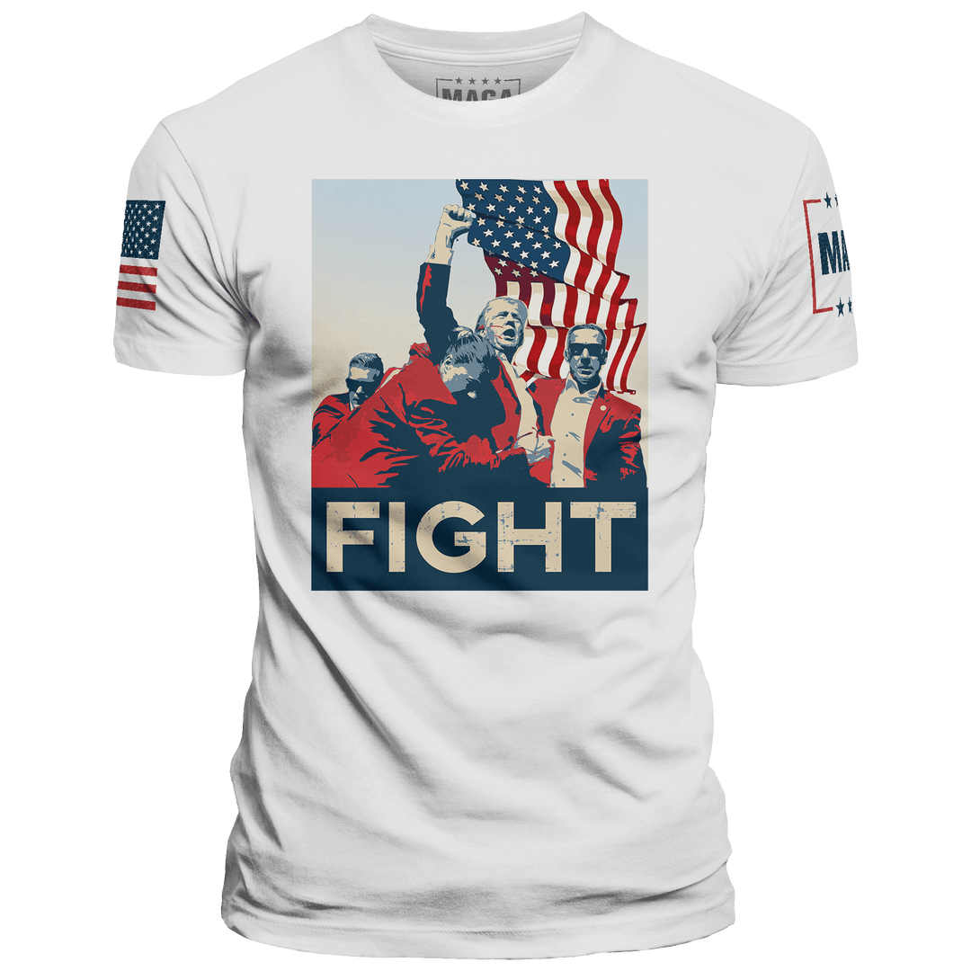 White / XS Trump Fight Iconic maga trump