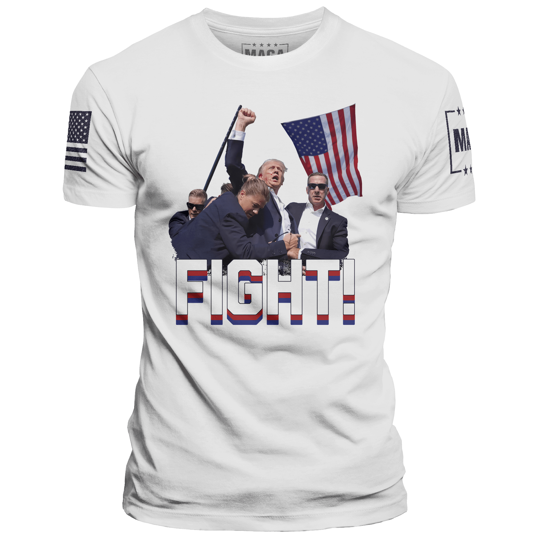 White / XS Trump Fight maga trump