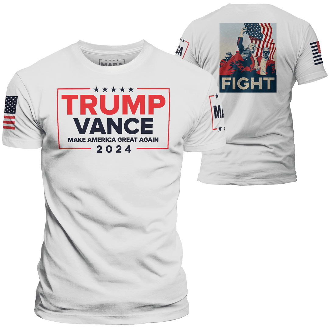 White / XS Trump Vance 2024 maga trump