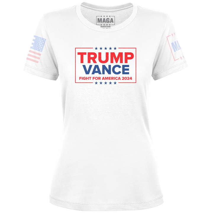 White / XS Trump Vance - Fight Ladies Tee maga trump