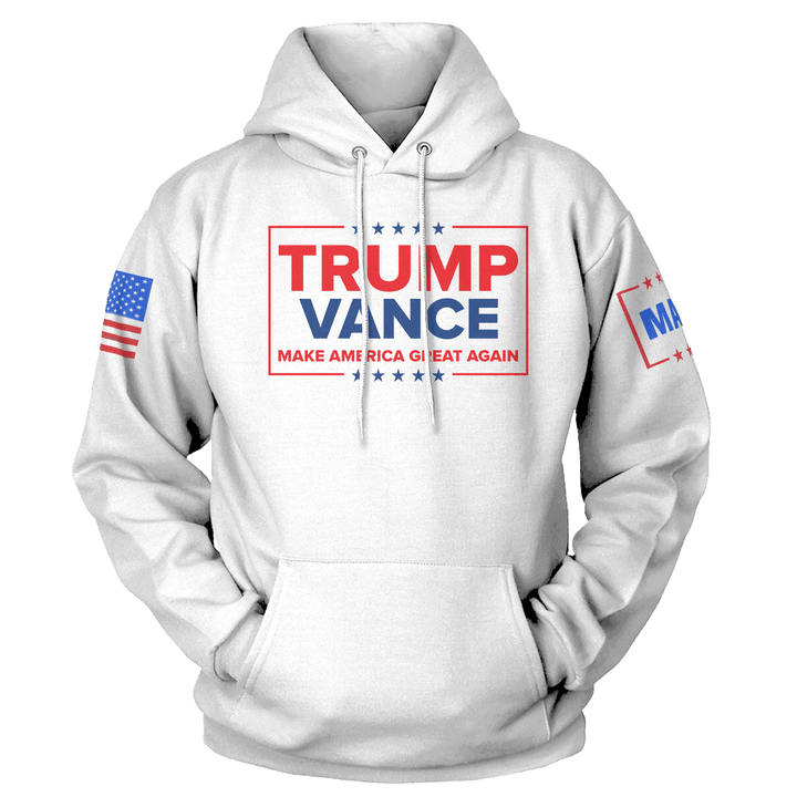 White / XS Trump Vance - MAGA Hoodie maga trump